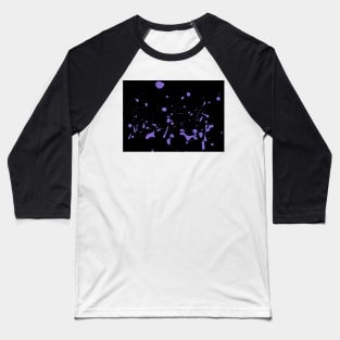 Violet Snow Night Abstraction Baseball T-Shirt